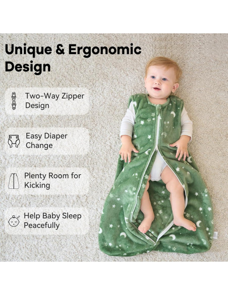Saco de Sueño Bebé Unnivoll 0-6 Meses TOG 2.0 Azul Verde
