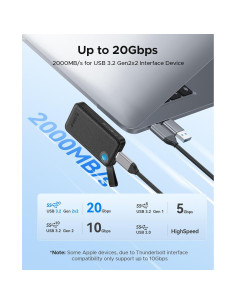 SSD Portátil ORICO B20 512GB USB 3.2 Gen 2x2 Alta Velocidad 2