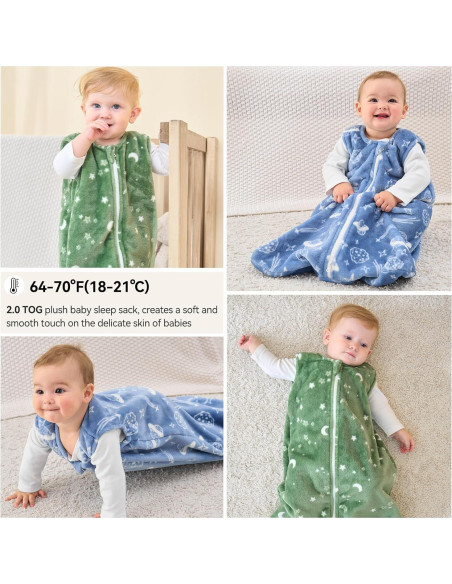 Saco de Sueño Bebé Unnivoll 0-6 Meses TOG 2.0 Azul Verde