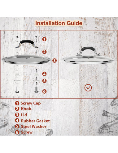 Tapa de vidrio templado WishDirect 9.1" para olla 6 qt