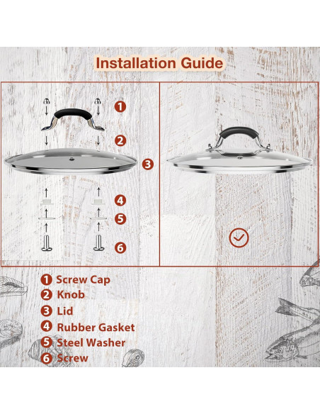Tapa de vidrio templado WishDirect 9.1" para olla 6 qt