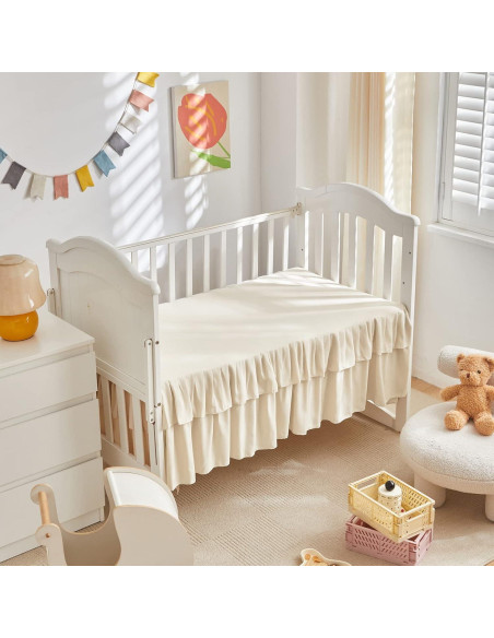 Juego de Ropa de Cuna 3 Piezas UOZZI BEDDING Boho Crema