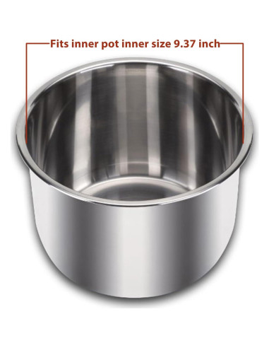 Tapa de vidrio templado WishDirect 9.1" para olla 6 qt