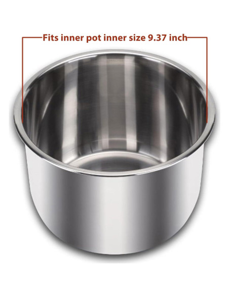 Tapa de vidrio templado WishDirect 9.1" para olla 6 qt