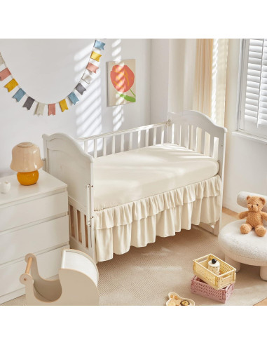 Juego de Ropa de Cuna 3 Piezas UOZZI BEDDING Boho Crema