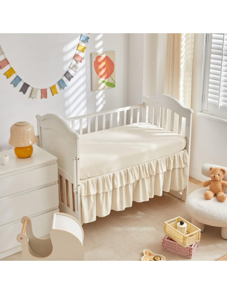 Juego de Ropa de Cuna 3 Piezas UOZZI BEDDING Boho Crema