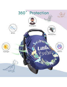 Funda de Asiento de Coche para Bebés SWESEN Dinosaurio 2