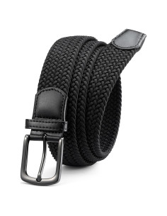 Cinturón elástico CHAOREN para hombres 3.5cm ajustable gris/negro