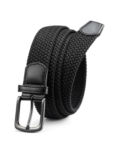 Cinturón elástico CHAOREN para hombres 3.5cm ajustable gris/negro