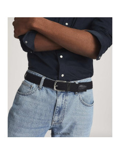 Cinturón elástico CHAOREN para hombres 3.5cm ajustable gris/negro 2