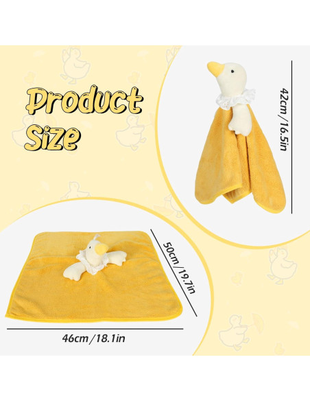 Manta de Abrazo Ganso Lovey NeusWonder Amarillo 35.56 cm