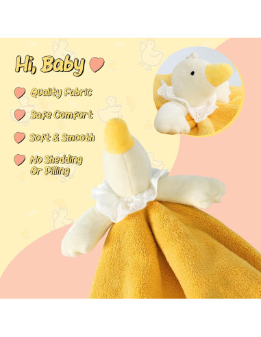 Manta de Abrazo Ganso Lovey NeusWonder Amarillo 35.56 cm