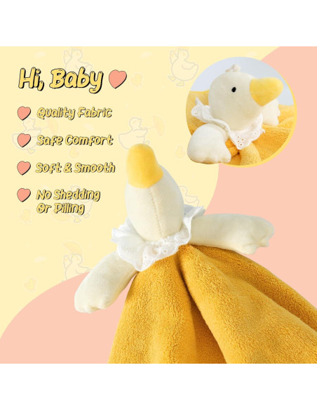Manta de Abrazo Ganso Lovey NeusWonder Amarillo 35.56 cm
