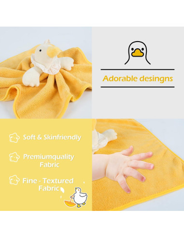 Manta de Abrazo Ganso Lovey NeusWonder Amarillo 35.56 cm