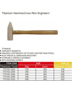 Martillo de Ingeniero WEDO de Titanio 230g, Antimagnético 2