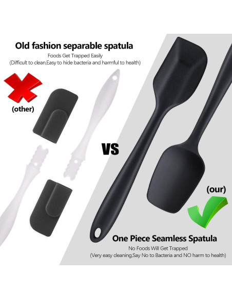 Juego de 6 Espátulas de Silicona LAVADOR Resistentes al Calor