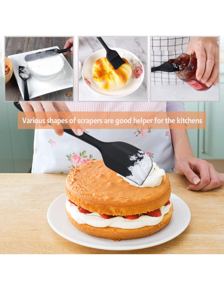 Juego de 6 Espátulas de Silicona LAVADOR Resistentes al Calor