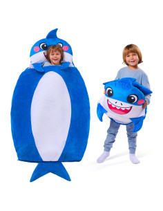 Saco de Dormir Joiedomi para Niños 152.4x99.1cm Tiburón Azul