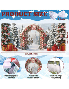 Banner Cubierta de Puerta de Garaje Navidad FuWeave 2.13x4.88m 2