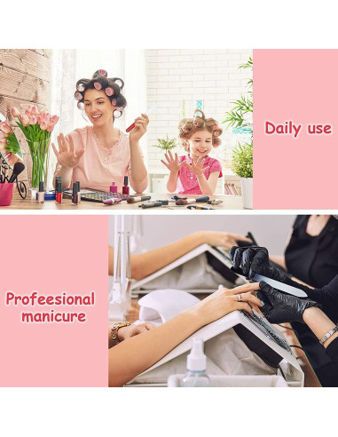 Set de 5 limas de uñas de vidrio QRWT con estuche protector