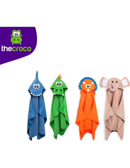 Toalla con Capucha TheCroco 100% Algodón Azul 71x124 cm