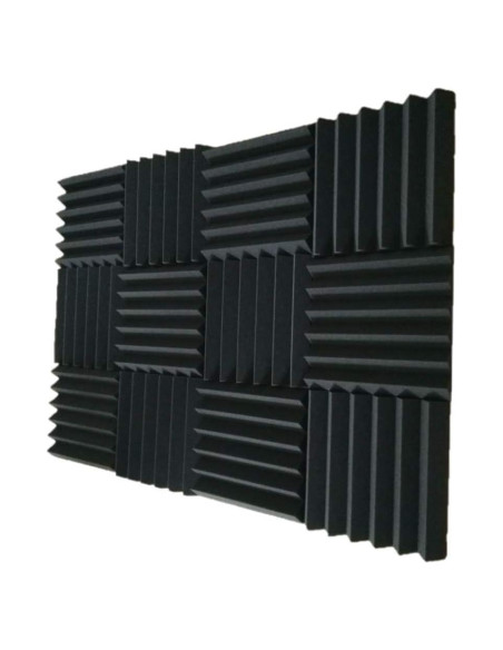 Paneles de espuma acústica Bookishbunny 12 paquetes 30.48x30.48cm