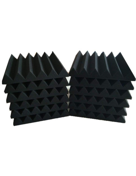 Paneles de espuma acústica Bookishbunny 12 paquetes 30.48x30.48cm