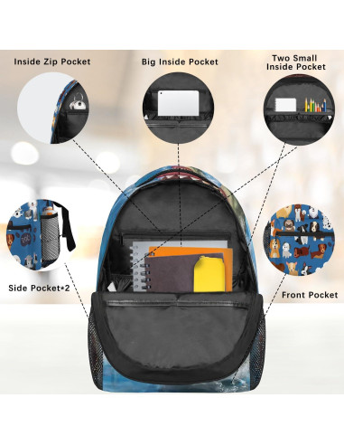 Mochila de Viaje Angry Shark para Laptop 23.9L Unisex