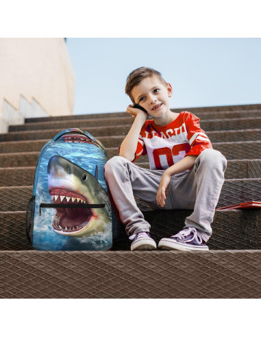 Mochila de Viaje Angry Shark para Laptop 23.9L Unisex
