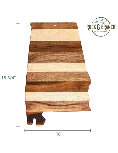 Tabla de Cortar y Charcutería Alabama Totally Bamboo 40x25 cm