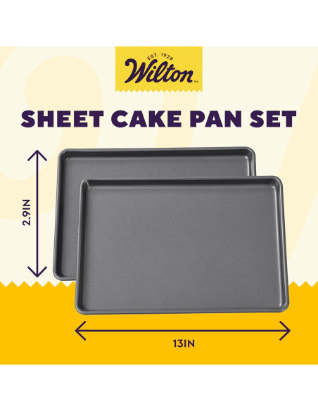 Set de 2 Moldes Rectangulares Antiadhesivos Wilton 23x33 cm