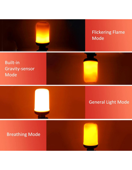 Bombilla LED Efecto Llama Lpraer - 4 Modos, 14cm, 299g