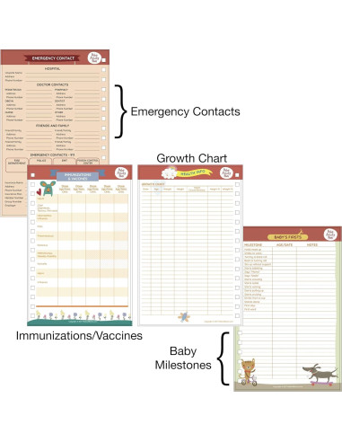 Diario de Seguimiento de Bebés Medical Basics - Tapa Dura Niña