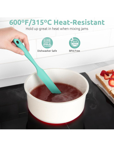 Espátula de Silicona U-Taste 25.4cm Resistente al Calor Aqua Sky