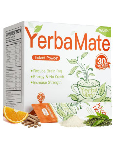 Yerba Mate Instantáneo WUEIS - Sabor Naranja, 30 Paquetes