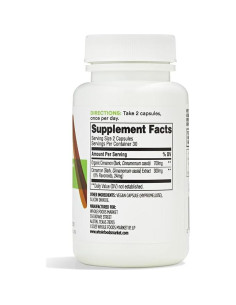 Suplemento de Canela 365 Whole Foods 60 Cápsulas Veganas 2