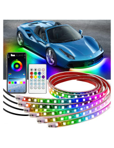 Luces LED de neón para automóviles WEBUPAR, 6 piezas RGBIC