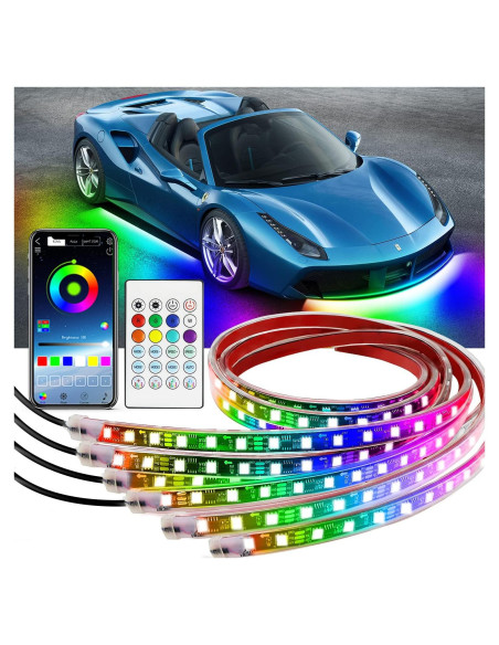 Luces LED de neón para automóviles WEBUPAR, 6 piezas RGBIC