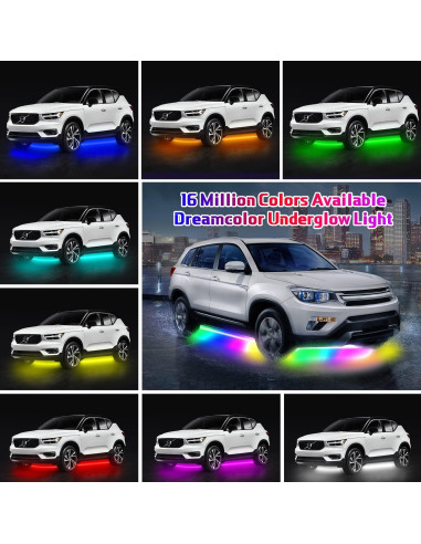 Luces LED de neón para automóviles WEBUPAR, 6 piezas RGBIC