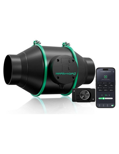 Ventilador de Conducto Inteligente Mars Hydro iFresh 4" con Control Remoto