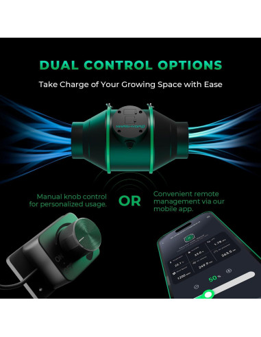 Ventilador de Conducto Inteligente Mars Hydro iFresh 4" con Control Remoto