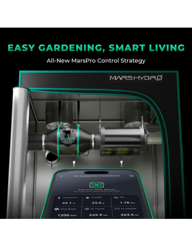 Ventilador de Conducto Inteligente Mars Hydro iFresh 4" con Control Remoto