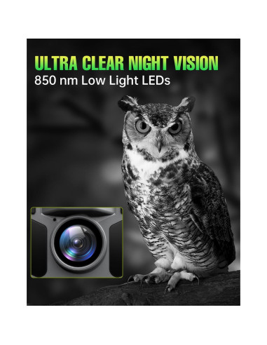 Cámara de Caza Solar FKPCAM 64MP con Batería 5000mAh IP67