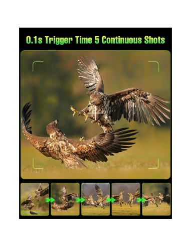 Cámara de Caza Solar FKPCAM 64MP con Batería 5000mAh IP67