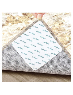 Cinta Antideslizante para Alfombra UESRUGS - 12 PCS Blanco