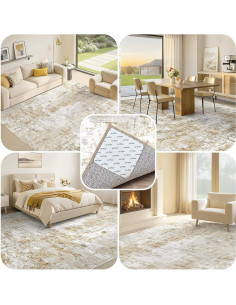 Cinta Antideslizante para Alfombra UESRUGS - 12 PCS Blanco 2