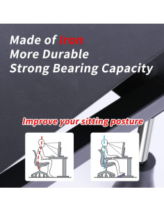 Reposa pies ergonómico Mymyth ajustable con cojín viscoelástico 2