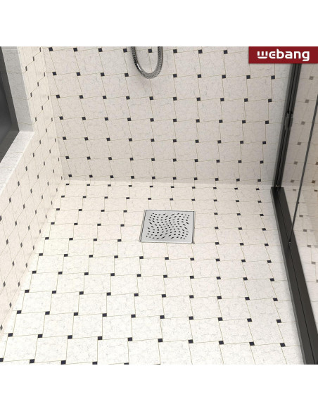 Drenaje de Ducha Cuadrado WEBANG 15.24 cm Acero Inoxidable