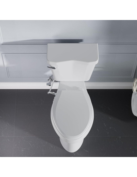Asiento de Inodoro Bidet Clirass Alargado Blanco con Cierre Suave