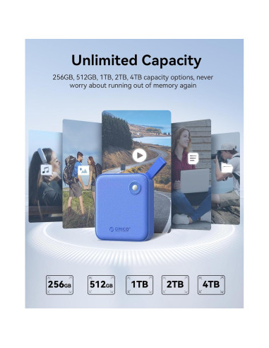 SSD Externo ORICO B5PLUS 1 TB USB-C y USB-A Rápido 460MB/s